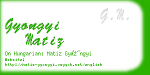 gyongyi matiz business card